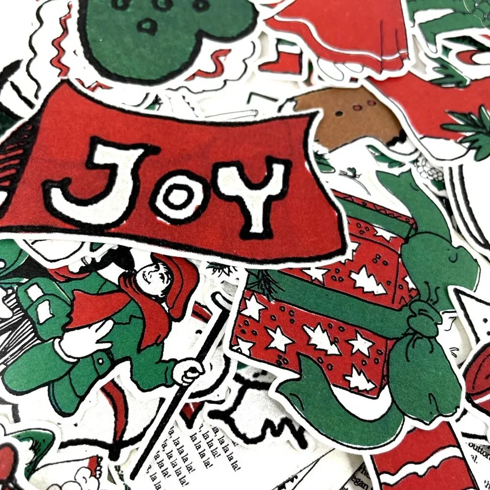Lot 50 Christmas Die Cuts Unique Junk Journal Scrapbooking Supplies Ephemera u
